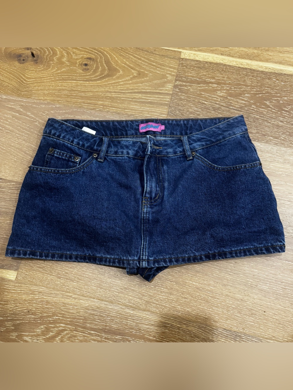 Denim Mini Skort - Picture 4 of 6